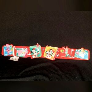 2023 Disney Parks Christmas Holiday Mickey Minnie Dumbo Alice Slap Bracelet NEW